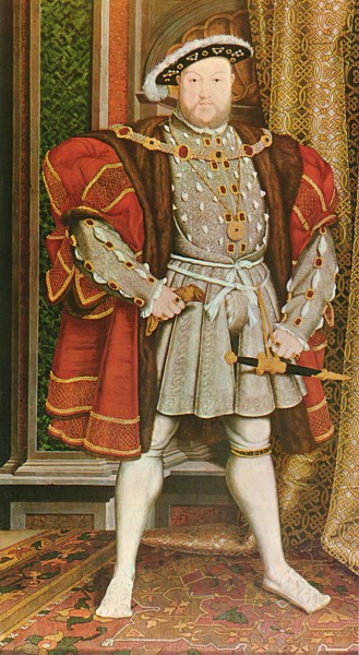 Cópia de um retrato de Henrique VIII originalmente feito por Hans Holbein. Artista desconhecido.